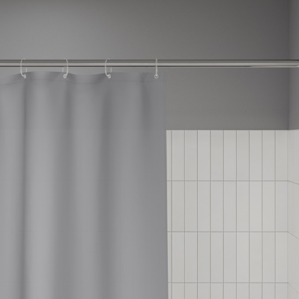Шторка для ванны текстиль Iddis 200x240 полиэстер светло-серый (BL07P24i11)