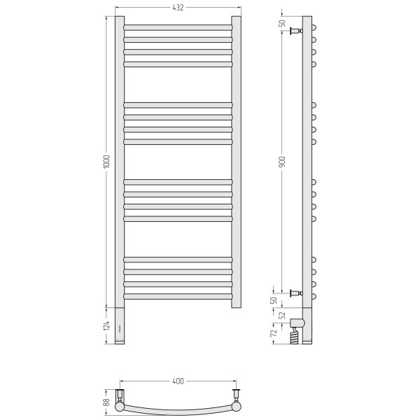 Полотенцесушитель электрический Сунержа Богема 3.0 выгнутая 1000x400 провод слева матовый чёрный (31-5802-1040) Полотенцесушитель электрический Сунержа Богема 3.0 выгнутая 1000x400 провод слева матовый чёрный (31-5802-1040)