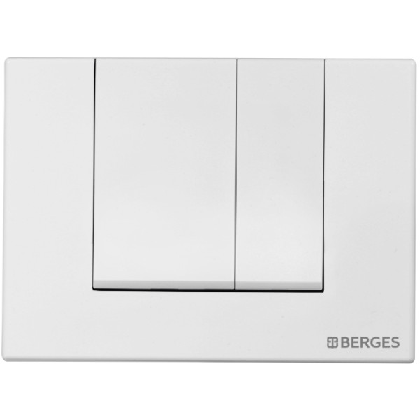 Клавиша смыва Berges Novum L4 S4 Soft Touch, белая (40044)