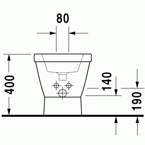 Биде напольное Duravit 2nd Floor 570х370х400 (0136100000)