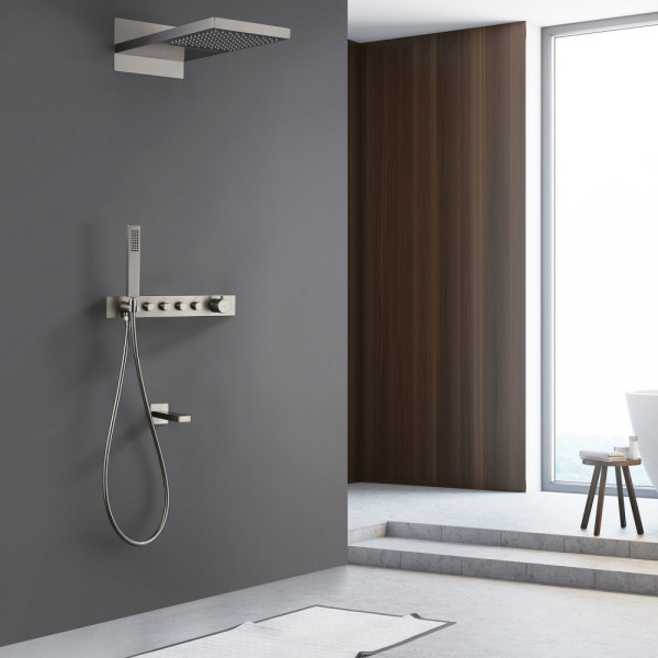 Душевая система Abber Rund с изливом сатин (AF8753SP)