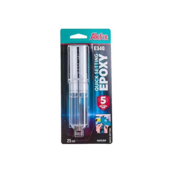 Клей эпоксидный универсальный Akfix E340, 25 мл. (AKU474)