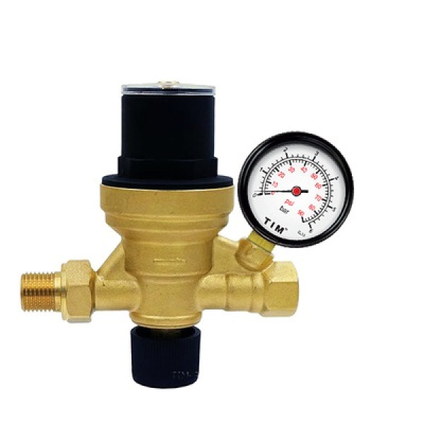 Клапан подпиточный TIM 1/2" PN 16 с манометром 0,2-4 бар (AF0206A) Клапан подпиточный TIM 1/2" PN 16 с манометром 0,2-4 бар (AF0206A)