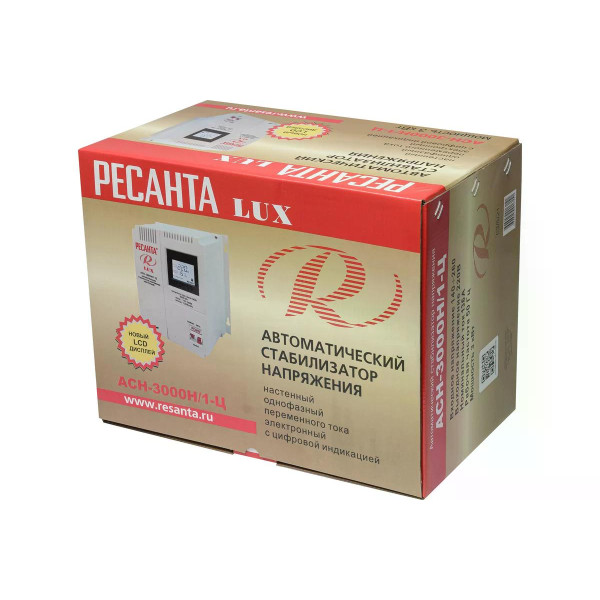 Стабилизатор напряжения Ресанта LUX АСН-3000Н/1-Ц (63/6/21) Стабилизатор напряжения Ресанта LUX АСН-3000Н/1-Ц (63/6/21)
