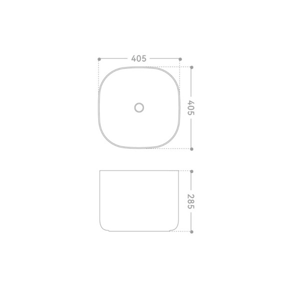 Раковина накладная Abber Rechteck 40,5x40,5x28,5 черная матовая (AC2222MB)