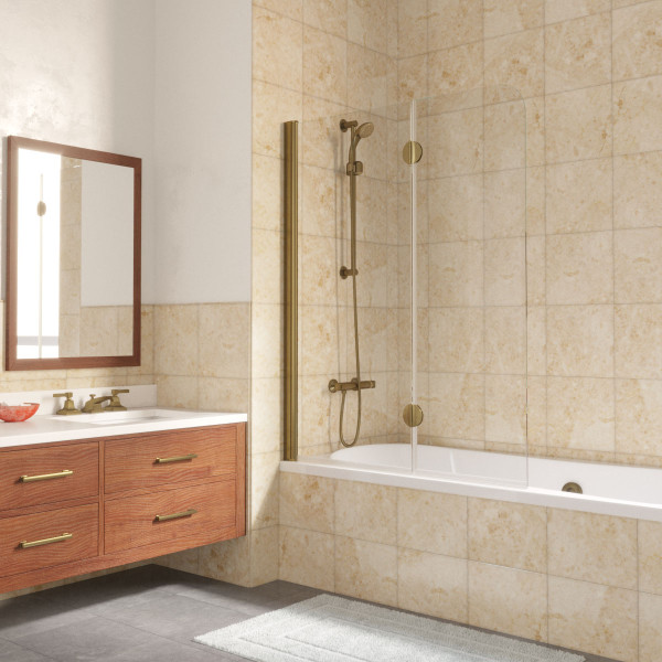 Душевая шторка на ванну Vegas Glass 120х140 E2V 120 05 01 L профиль бронза, стекло прозрачное Душевая шторка на ванну Vegas Glass 120х140 E2V 120 05 01 L профиль бронза, стекло прозрачное