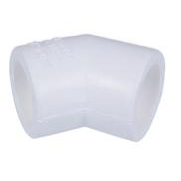 Угольник PP-R 20 мм.  45 гр. "Pilsa" (белый) (80571)