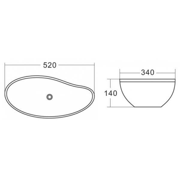 Раковина накладная BelBagno белая (BB1362)