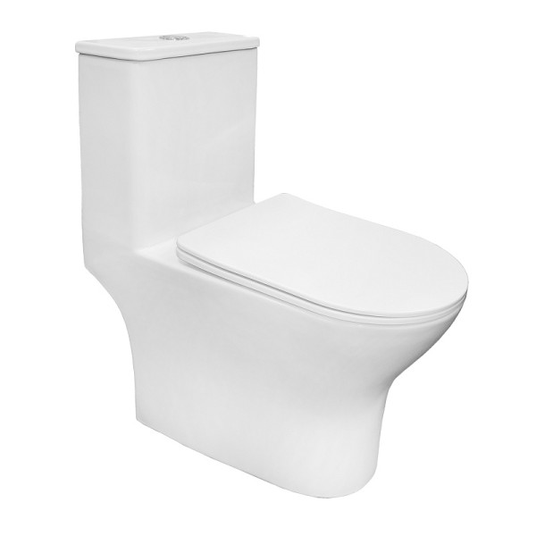 Унитаз напольный Azario Terni 350x670x760 с сиденьем с микролифтом белый (AZ-8618T)