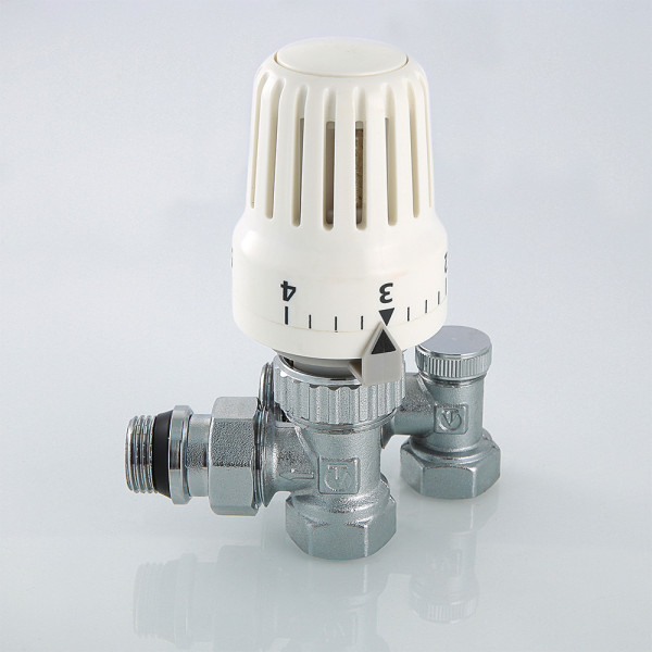 Комплект термостатический угловой 1/2" Valtec VT.045.N (3 в 1) (VT.045.N.04) Комплект термостатический угловой 1/2" Valtec VT.045.N (3 в 1) (VT.045.N.04)