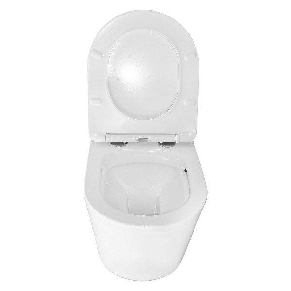 Унитаз подвесной Teramo безободковый с сидением микролифт 480x365x360 (AZ-0053 SP)