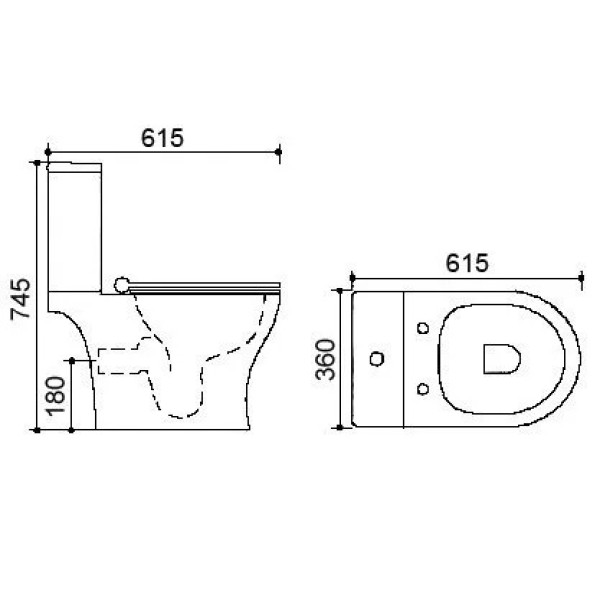 Унитаз напольный Verde безободковый 615x360x745 с сиденьем микролифт (AZ-2224) Унитаз напольный Verde безободковый 615x360x745 с сиденьем микролифт (AZ-2224)