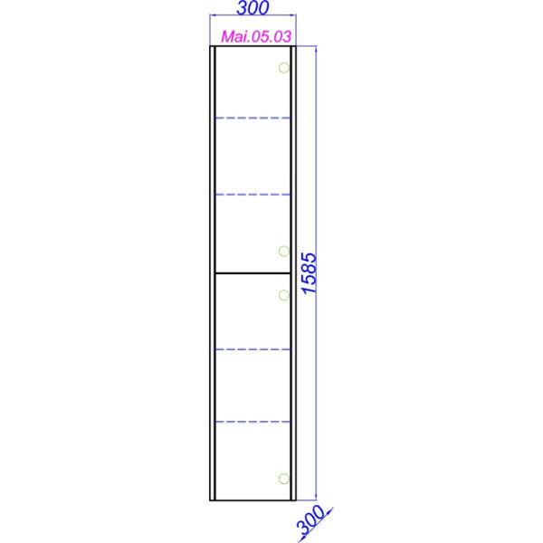 Пенал подвесной Aqwella Miami 300x300x1590 дуб сонома (Mai.05.03) Пенал подвесной Aqwella Miami 300x300x1590 дуб сонома (Mai.05.03)
