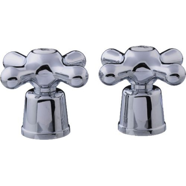 Маховик Melodia Люкс крест пласт. квадрат 7x7 короткий (пара) (MKP20219WC)