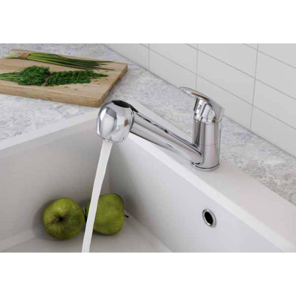 Смеситель для кухни Santek Мавис с выдвижным изливом хром (WH5A42011C001)