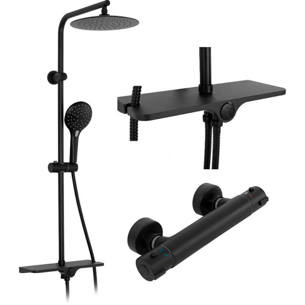 Душевая система REA Mike Black mat (REA-P0550) Душевая система REA Mike Black mat (REA-P0550)