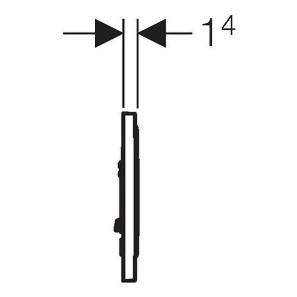 Клавиша смывная Geberit Sigma10 черный матовый лак (115.758.14.5)