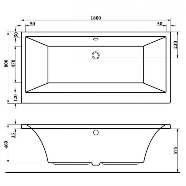 Ванна акриловая Berges Tari 180x80 с каркасом (50031)