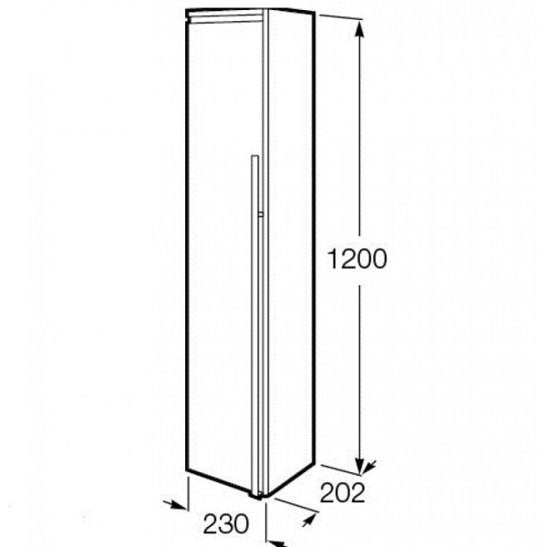 Пенал напольный Roca Aneto 230x202x1200 белый (7.8574.3.180.6)