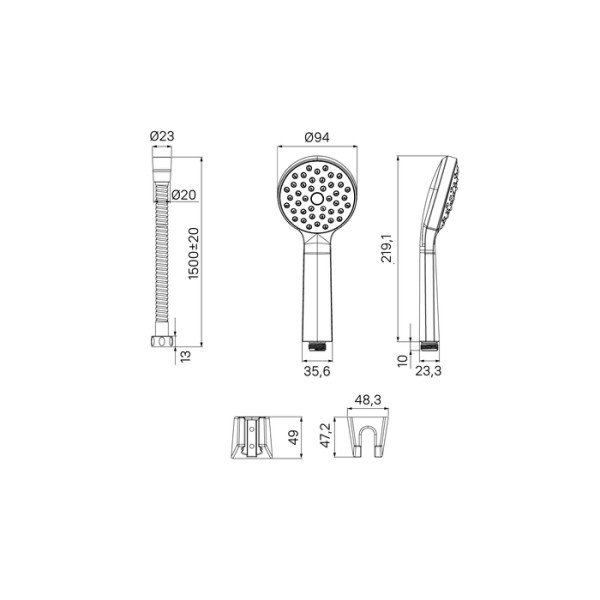 Душевой гарнитур Iddis Buena белый матовый (BUE1FW0i16) Душевой гарнитур Iddis Buena белый матовый (BUE1FW0i16)