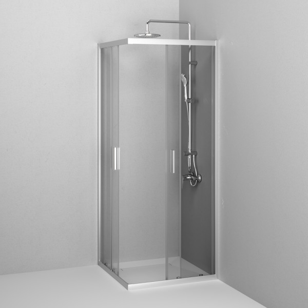 Душевой уголок AM.PM Gem 80x80x195 стекло прозрачное, профиль хром матовый (W90G-403-8080-MT)