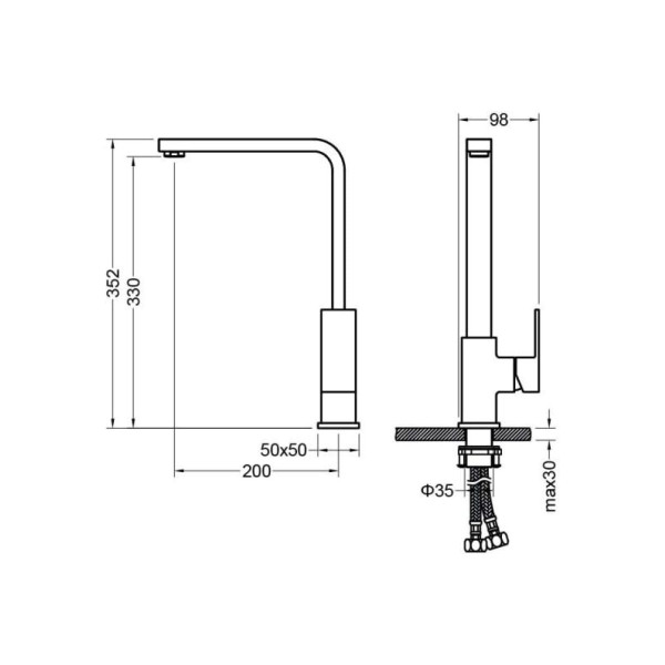 Смеситель для кухни Aquatek Либра хром (AQ1680CR) Смеситель для кухни Aquatek Либра хром (AQ1680CR)