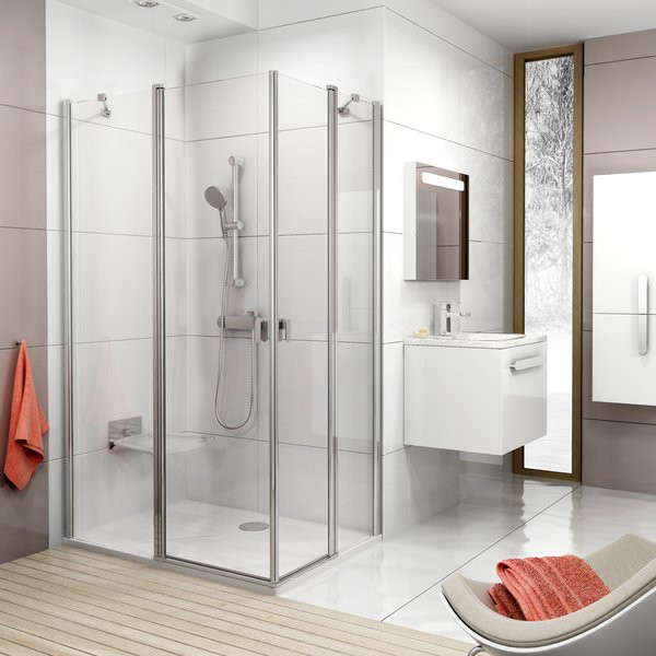Дверь душевая Ravak Chrome 100x195 стекло прозрачное, профиль белый (1QVA010Z1) Дверь душевая Ravak Chrome 100x195 стекло прозрачное, профиль белый (1QVA010Z1)