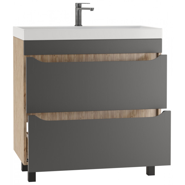 Тумба напольная Classic 80 Bruno с двумя ящиками Домино (DBr2904T)