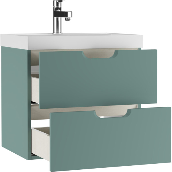 Тумба подвесная под умывальник Classica 60 Dune Олива В2 Домино (DD2504T)