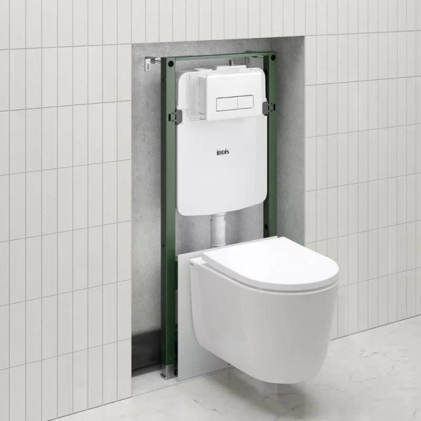 Комплект инсталляция с унитазом и клавишей смыва белая Iddis (BASSLPA3i73)