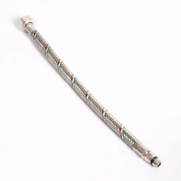 Подводка гибкая для смесителя Uni-Fitt 300 мм 1/2"*М10х1 DN 8 оплётка из нерж. стали (502S2803) Подводка гибкая для смесителя Uni-Fitt 300 мм 1/2"*М10х1 DN 8 оплётка из нерж. стали (502S2803)