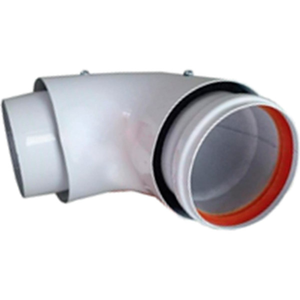 Отвод утепленный Rommer 90 гр. 80/100 мм. (RCA-0080-800090)