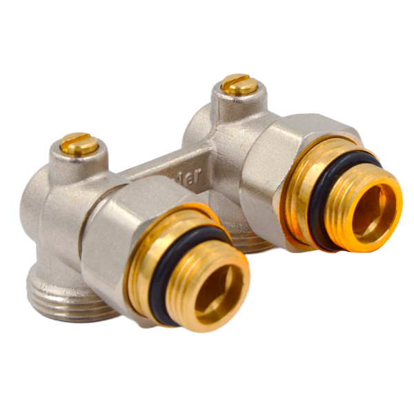 Фитинг двойной угловой со встроенным шаровым краном Okseler с комплектом адаптеров 1/2"х3/4" (oks00390) Фитинг двойной угловой со встроенным шаровым краном Okseler с комплектом адаптеров 1/2"х3/4" (oks00390)