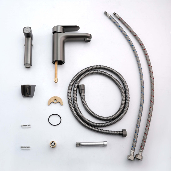 Смеситель для раковины Aquatek Ника оружейная сталь (AQ1812BGM) Смеситель для раковины Aquatek Ника оружейная сталь (AQ1812BGM)