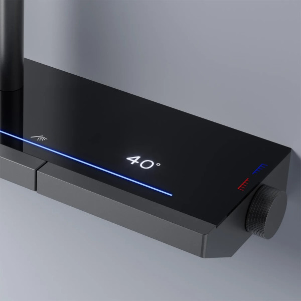 Душевая система термостатическая на четыре режима Rea Pedro Titanium (REA-P0896)