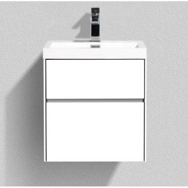 Тумба подвесная BelBagno Pietra Mini 50 см Bianco Lucido (Pietra Mini-500AS-2C-SO-BL)