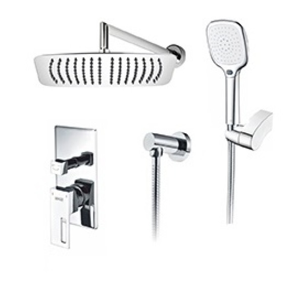 Встраиваемый комплект для душа WasserKRAFT A16069 с верхней душевой насадкой и лейкой Встраиваемый комплект для душа WasserKRAFT A16069 с верхней душевой насадкой и лейкой