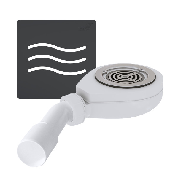 Сифон для душевого поддона RGW S-016-1 серый (502411161-02)