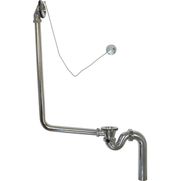 Обвязка для ванныс пробкой на цепочке хром Belbagno (BB-OVF-02-CRM)