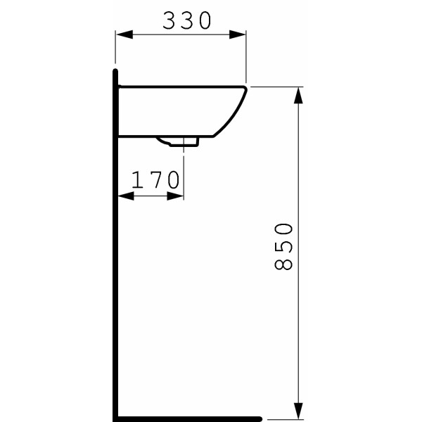 Раковина подвесная Laufen Pro B 450х330  (8.1595.2.000.104.1)