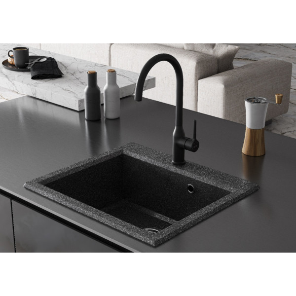 Смеситель для кухни Santek Себа с переключателем на фильтр черный (WH5A43020N001)