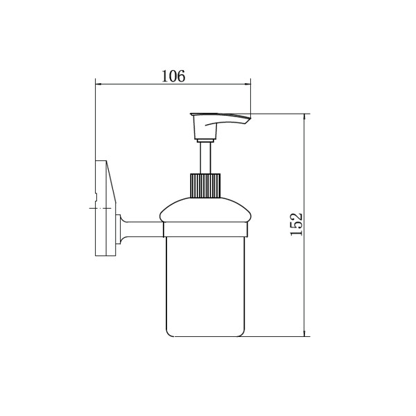 Дозатор Fashun стекло хром (A1627)