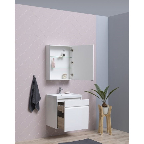 Зеркало-шкаф Aquanet Палермо 59x75 белый (00203939)