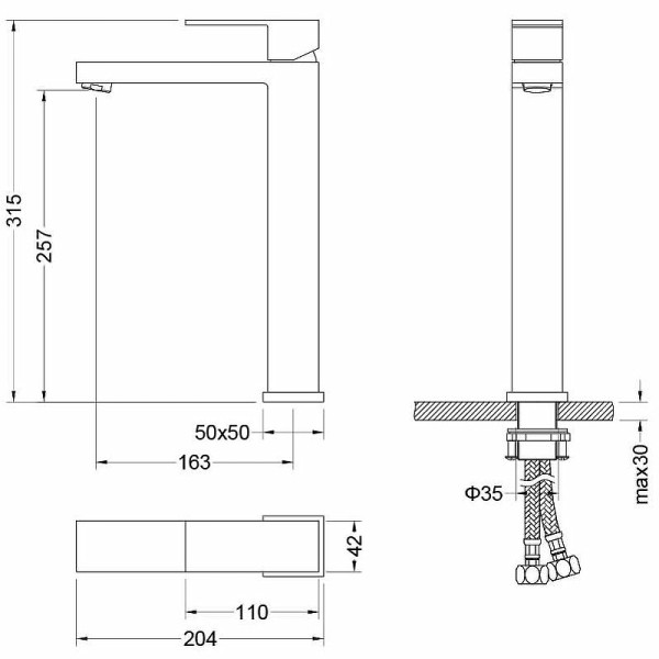 Смеситель для раковины Aquatek Либра хром (AQ1604CR)