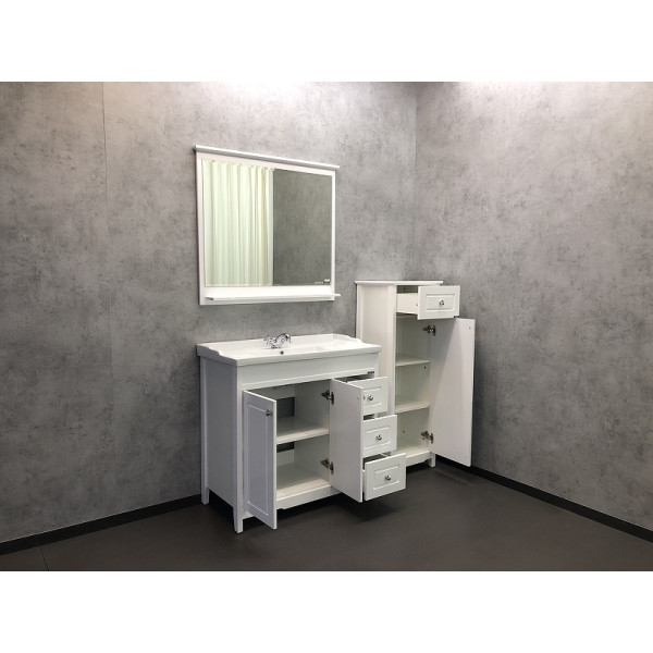 Зеркало Comforty Тбилиси 900x117x928 белый глянцевый (00003132632)