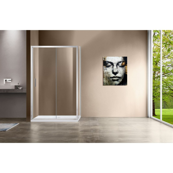 Душевой уголок Vincea Garda 1600х800х1900 стекло прозрачное, профиль хром (VSR-1G1016CL)
