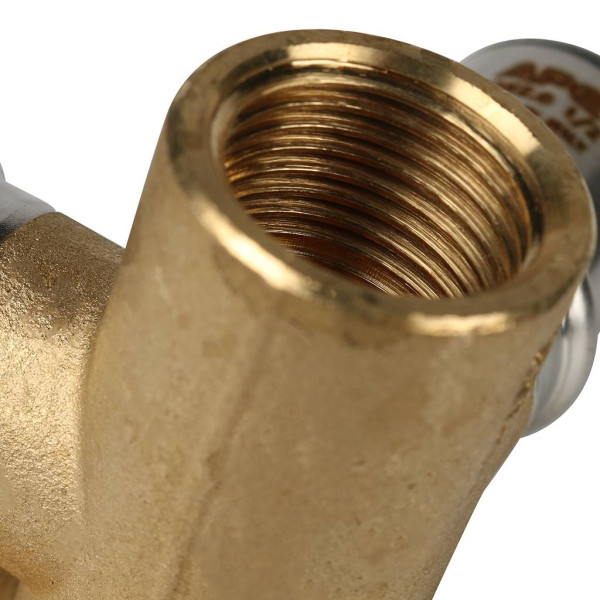 Тройник установочный 20x1/2"В Stout (пресс) (SFP-0015-001220) Тройник установочный 20x1/2"В Stout (пресс) (SFP-0015-001220)