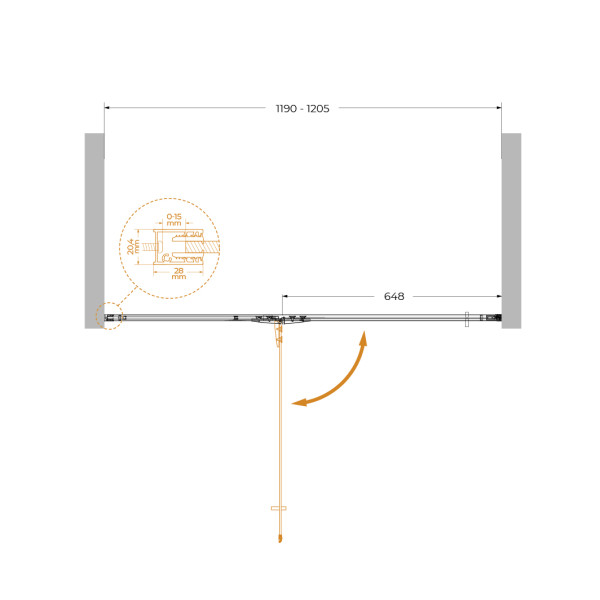 Душевые двери Cezares Liner 120x195 стекло прозрачное, профиль хром (LINER-B-12-120-C-Cr-L) Душевые двери Cezares Liner 120x195 стекло прозрачное, профиль хром (LINER-B-12-120-C-Cr-L)