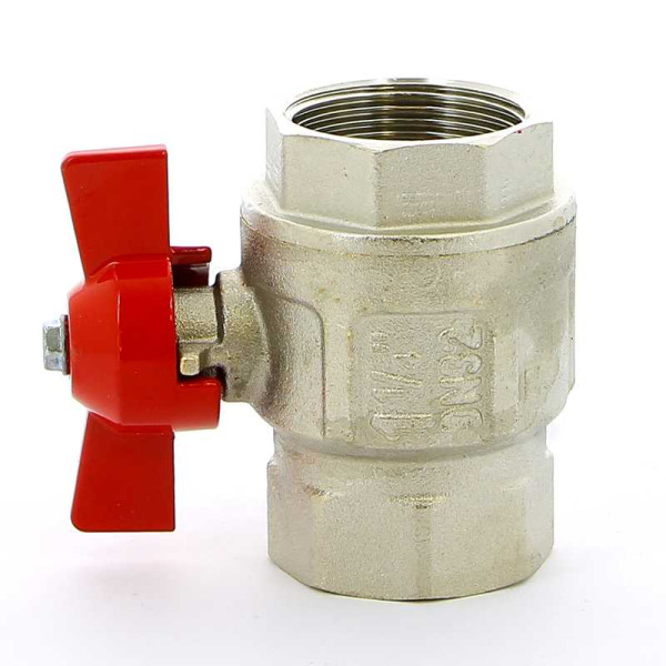 Кран Itap 1 1/4" ВВ шаровый Ideal (красная бабочка) (0920114)