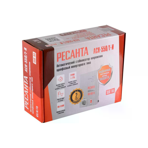 Стабилизатор напряжения Ресанта АСН--550/1-И (63/6/75)